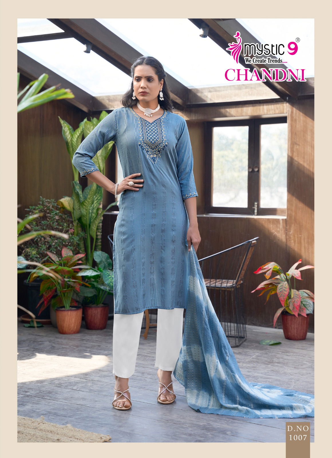 Chandani Vol 1 By Mystic 9 Rayon Kurti With Bottom Dupatta Wholesale Online